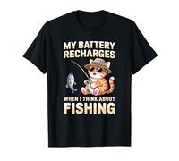 My Battery Recharges When I Think About Fishing Cat T-Shirt