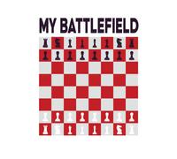 My Battlefield Chess Board Red & White Sweatshirt - White - L - White