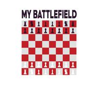 My Battlefield Chess Board Red & White Women's T-Shirt - White - L - White