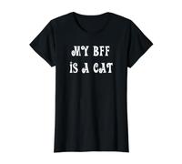 My BBF is a Cat Dog Value Graphic T-Shirt, Women, Black, XL