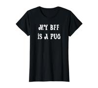 My BBF is a Pug Dog Value Graphic T-Shirt, Women, Black, M