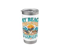 My Beach Treasures Have Teeth Shark Teeth Fossil Hunter Stainless Steel Insulated Tumbler