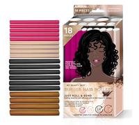 My Beauty Spot Flexi Rods Foam Hair Rollers 3/4" 5/8" and 1" Diameter Professional Salon Quality 12 Pcs Rubber Hair Rollers for Long, Medium and Short Hair (Brown)