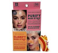 My Beauty Spot Nose Strips Blackhead Remover - 36 Count Pore Strips for Face - Rose & Charcoal Nose Pore Patch Set - Deep Cleansing Blackhead Strip for All Skin Types
