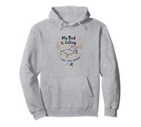 My Bed Is Calling And I Must Answer Funny Sleep Lover Art Pullover Hoodie, Adult Unisex, Heather Grey, XXL