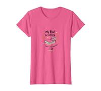 My Bed is Calling and I Must Answer Funny Sleep Lover Art T-Shirt, Women, Pink Heather, XXL