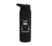 My Bed is Calling Phone Screen Stainless Steel Insulated Water Bottle