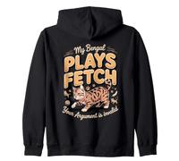 My Bengal Plays Fetch Your Argument Is Invalid Zip Hoodie