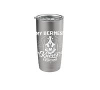 My Bernese Knows Everyone Stainless Steel Insulated Tumbler