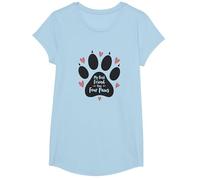 My Best Friend Has Four Paws - Pet Love Paw T-Shirt, Girls, Baby Blue, Small