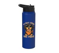 My Best Friend Has Paws Dachshund Dog Lover Cute Graphic Stainless Steel Insulated Water Bottle