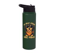 My Best Friend Has Paws Dachshund Dog Lover Cute Graphic Stainless Steel Insulated Water Bottle