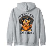 My Best Friend Has Paws Dachshund Dog Lover Cute Graphic Zip Hoodie