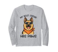 My Best Friend Has Paws German Shepherd Dog Lover Cute Graph Long Sleeve T-Shirt