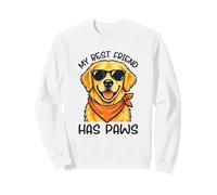 My Best Friend Has Paws Golden Retriever Dog Lover Cute Grap Sweatshirt