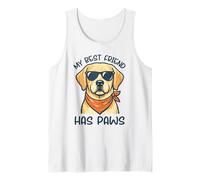My Best Friend Has Paws Labrador Dog Lover Cute Graphic Tank Top