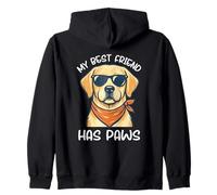 My Best Friend Has Paws Labrador Dog Lover Cute Graphic Zip Hoodie