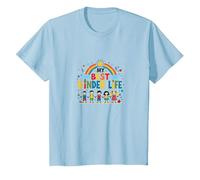 My Best Kinder Life: Joyful Childhood Rainbow Celebration T-Shirt, Kids, Baby Blue, 3 Years