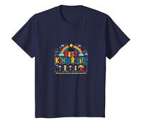 My Best Kinder Life: Joyful Childhood Rainbow Celebration T-Shirt, Kids, Navy, 3 Years