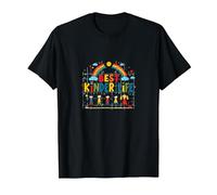 My Best Kinder Life: Joyful Childhood Rainbow Celebration T-Shirt, Men, Black, 3XL