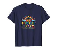 My Best Kinder Life: Joyful Childhood Rainbow Celebration T-Shirt, Men, Navy, 3XL