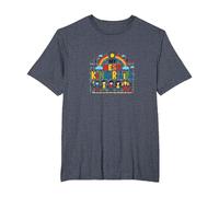 My Best Kinder Life: Joyful Childhood Rainbow Celebration T-Shirt, Men's Big and Tall, Heather Blue, 5X Tall