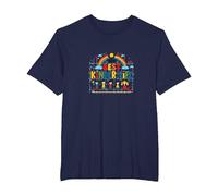 My Best Kinder Life: Joyful Childhood Rainbow Celebration T-Shirt, Men's Big and Tall, Navy, 3X Tall