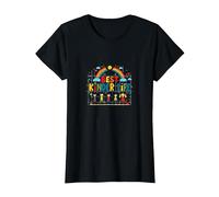 My Best Kinder Life: Joyful Childhood Rainbow Celebration T-Shirt, Women, Black, 3XL