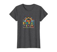 My Best Kinder Life: Joyful Childhood Rainbow Celebration T-Shirt, Women, Dark Heather Grey, 3XL