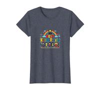 My Best Kinder Life: Joyful Childhood Rainbow Celebration T-Shirt, Women, Heather Blue, 3XL