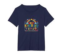 My Best Kinder Life: Joyful Childhood Rainbow Celebration T-Shirt, Women's Plus, Navy, 3X