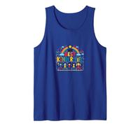My Best Kinder Life: Joyful Childhood Rainbow Celebration Tank Top, Men, Royal Blue, L