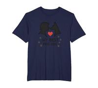 My Best Ping Dog: Heartwarming Pet Love Silhouette Art T-Shirt, Men's Big and Tall, Navy, 6X Tall