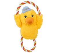 My Bestie Mini Duck Tug Dog Toy for Small Breeds - Soft Plush Rope Chew Toy for Puppies & Small Dogs, Cute Yellow Duck Design, Durable Interactive Tug & Play Toy for Teething & Training