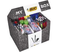 My BIC Box Stationery Gift Set and Variety Pack - Box of 124 Essential Stationary Products in Convenient Box for Home Office or...