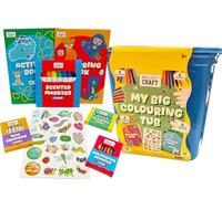 My Big Colouring Tub - Kids Colouring Set with Activity Book, Colouring Book, Markers, Crayons, Pencils, Oil Pastels, Stickers - Arts & Crafts Activity Set for Children Age 3+ Ideal for Boys & Girls