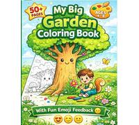 My Big Garden Coloring Book for Kids Ages 4-8: 50+ Fun & Easy Nature Pages with Cute Animals, Flowers & Garden Scenes