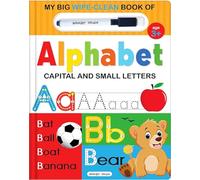 My Big Wipe And Clean Book of Alphabet for Kids : Capital And Small Letters