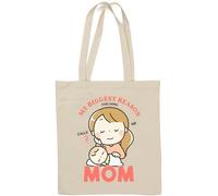 My Biggest Reason for Living Calls Me Mom Natural Cotton Tote Bag White