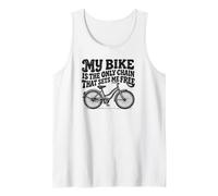 My Bike is The Only Chain that Sets Me Free Funny Bicycle Tank Top