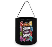 My Bingo Game Night Novelty Easter Basket Bucket Bag for Easter Egg Hunts Party Favor Decor