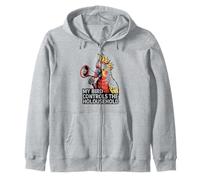 My Bird Controls The Household Funny Parrot Zip Hoodie