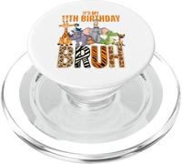 My Birthday Bruh 11 Year Zookeeper Animal Zoo Wildlife Squad PopSockets PopGrip for MagSafe