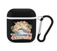 My Birthday Cruise Ship Earphone Case Cover Compatible with AirPods 1&2 Shockproof Bluetooth Headset Case White-style