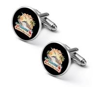 My Birthday Cruise Ship Shirt Cufflinks Round Cuff Links for Business Wedding Party Father's Day Gift 1.7cm