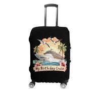 My Birthday Cruise Ship Travel Luggage Cover Washable Anti-Scratch Baggage Suitcase Protector XL