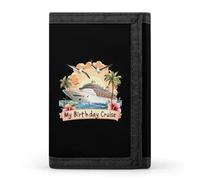 My Birthday Cruise Ship Trifold Wallet Cute Card Slots Holder Clutch Purse Wallets for Men Women