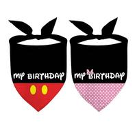 My Birthday Dog Bandanas Happy Birthday Pet Scarfs HBD Party Dogs Kerchief Reversible Adjustable Triangle Bibs Scarf Accessories for Dogs Pets Gifts 2 Pack