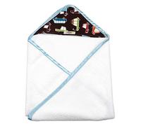 My Blankee Newborn Hooded Baby Boy Towel, Brown Road
