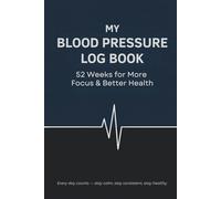 My Blood Pressure Log Book: 52 Weeks for More Focus, Control & Health: Track Your Daily Blood Pressure, Pulse & Mood | 52-Week Journal with Motivational Quotes, Health Tips & Weekly Averages